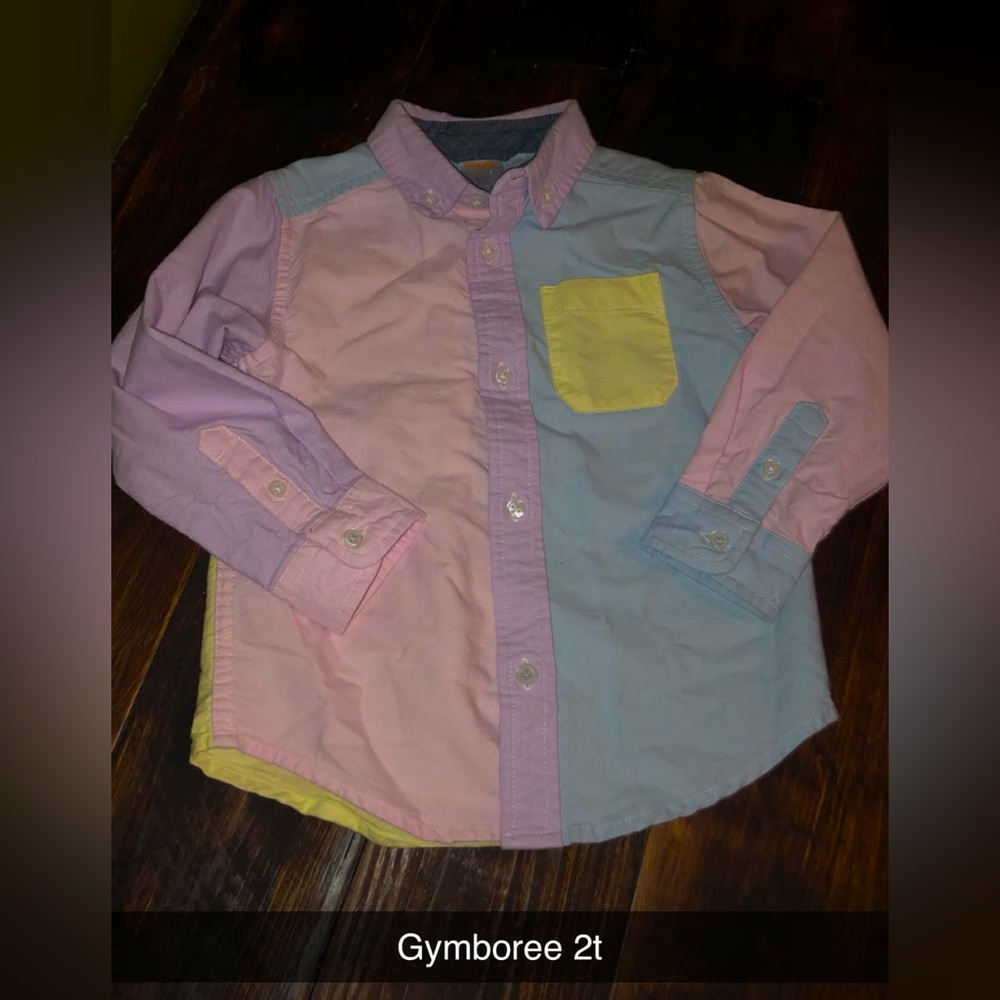 Gymboree Pastel Colors 2T Classic long sleeve button up VGUC
